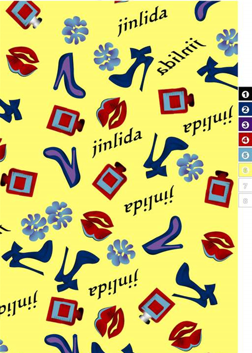 明快波普风面料印花素材,适用于服装印花设计与数码印制