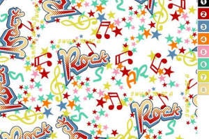 活力摇滚风面料印花素材，适用于T恤卫衣等服装印花设计