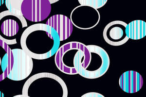 现代几何条纹圆环面料印花素材，适用于时尚服装印花设计