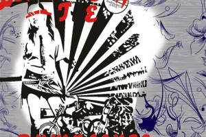 复古朋克风面料印花素材，适用于T恤与街头服装印花设计