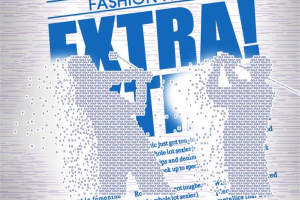 抽象字母纹理面料印花素材，适用于现代休闲服装印花设计