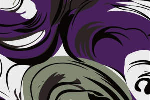 抽象漩涡风面料印花素材，适用于服装印花设计的高辨识度花型