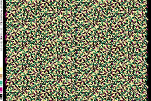 复古几何花卉面料印花素材，适用于服装印花设计与数码印染