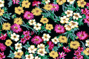 复古花卉面料印花素材，适用于春夏服装印花设计