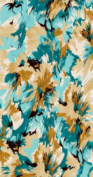 抽象泼墨风面料印花素材,适用于春夏服装印花设计