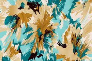 抽象泼墨风面料印花素材，适用于春夏服装印花设计