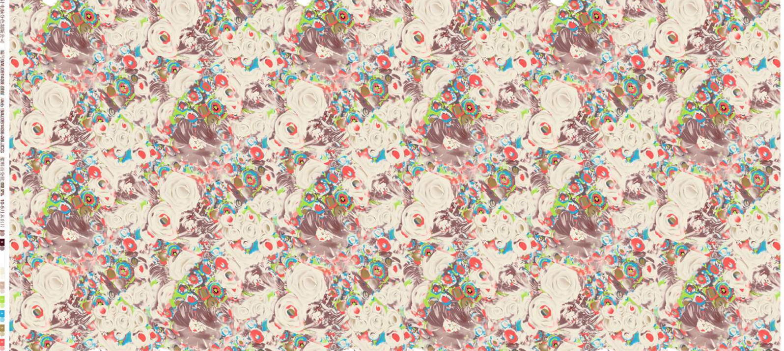 复古混搭风面料印花素材,适用于服装印花设计的高清花型图案