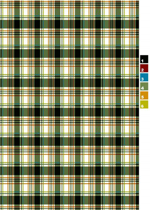 经典格纹面料印花素材图,适用于秋冬服装印花设计