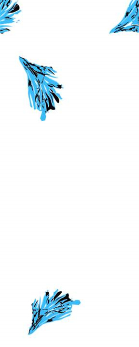 蓝黑泼墨风面料印花素材,适用于服装印花设计的抽象花型图