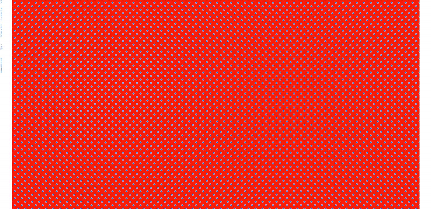 红色底蓝点波点面料印花素材,适用于服装印花设计与数码印染