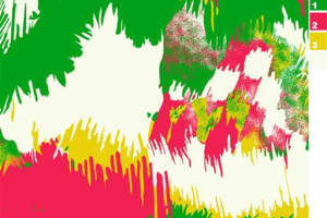 活力撞色抽象印花面料图案，适用于服装印花设计的高清素材