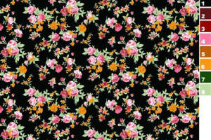 复古碎花面料印花素材，适用于女装衬衫与连衣裙服装印花设计