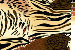 野性融合风面料印花素材，适用于服装印花设计的高辨识度花型图