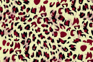 复古做旧豹纹面料印花素材，适用于服装印花设计与时尚服饰开发