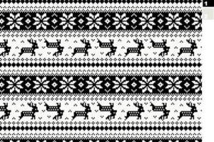 北欧风驯鹿雪花条纹面料印花素材，适用于服装印花设计