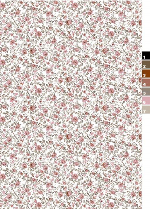 柔美小碎花面料印花素材,适用于女装衬衫与连衣裙服装印花设计