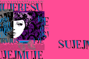 复古波普风面料印花素材，适用于服装印花设计的高对比度人像拼贴图案