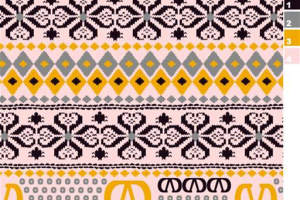 复古几何民族风面料印花素材，适用于服装印花设计与成衣开发