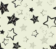 星星手绘风面料印花素材，适用于儿童服装与休闲服饰印花设计