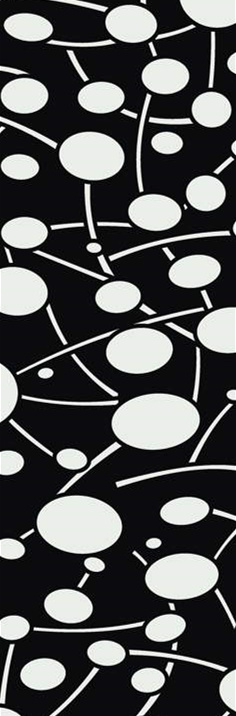 黑白抽象圆点连线面料印花素材,适用于现代简约服装印花设计