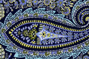 复古佩斯利花卉面料印花素材，适用于服装印花设计与数码印染