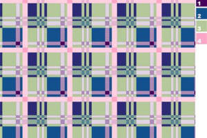 清新格纹面料印花素材，适用于春夏服装印花设计