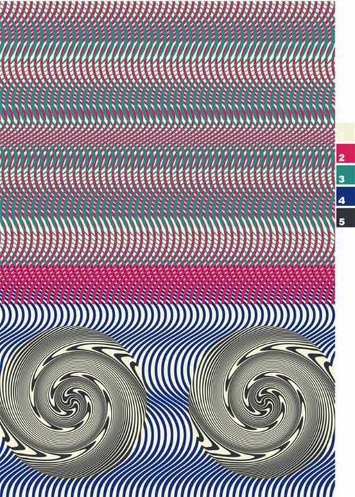 抽象波浪螺旋纹面料印花素材,适用于时尚服装印花设计