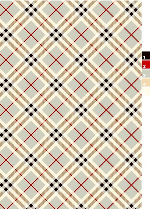 经典格纹面料印花素材图,适用于服装印花设计与数码印制