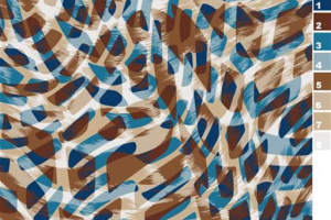 抽象笔触风面料印花素材，适用于休闲服装印花设计