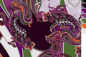 复古佩斯利花纹面料印花素材，适用于服装印花设计与高端服饰定制