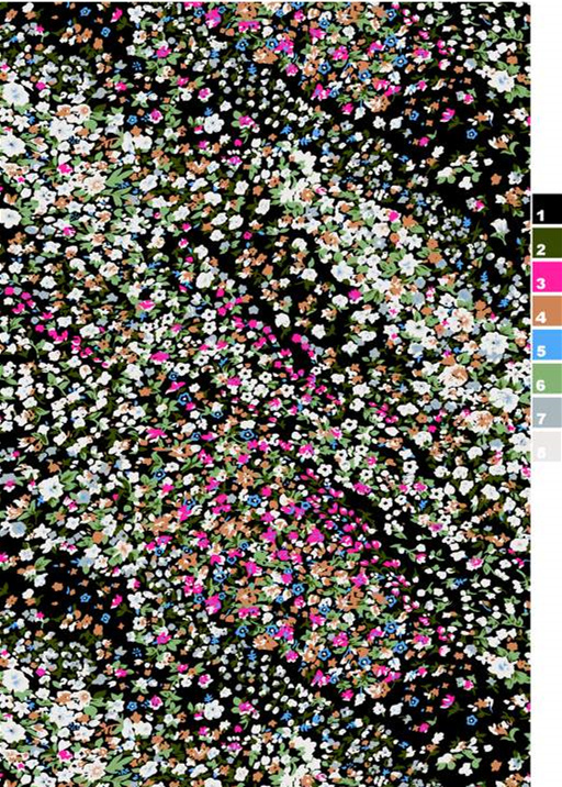 繁花密语面料印花素材:高密度小碎花服装印花设计图