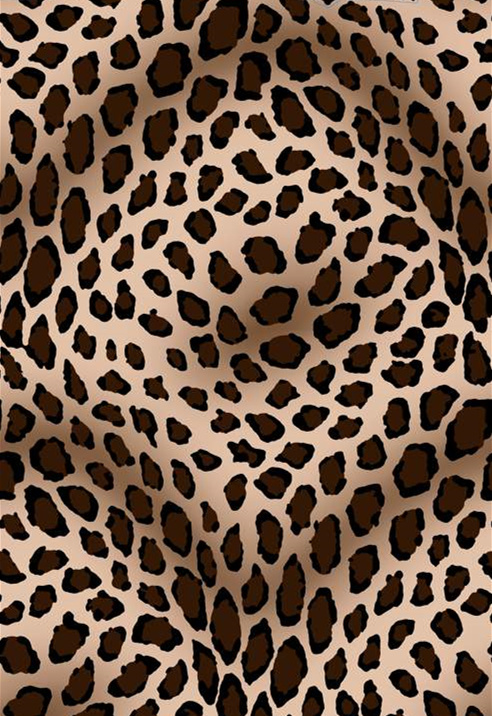 经典豹纹面料印花素材,适用于服装印花设计与时尚服饰开发