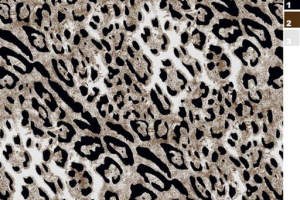 复古做旧豹纹面料印花素材，适用于服装印花设计与数码印染