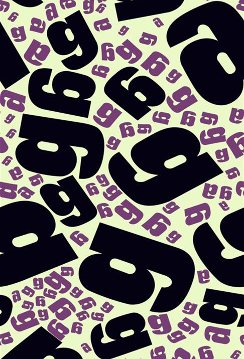 抽象字母纹理面料印花素材,适用于潮流服装印花设计