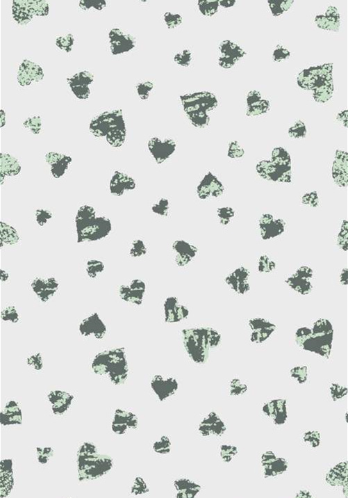 清新手绘风爱心面料印花素材,适用于服装印花设计与数码印制