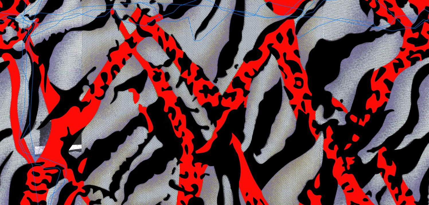 抽象火焰纹面料印花素材,适用于潮牌服装印花设计