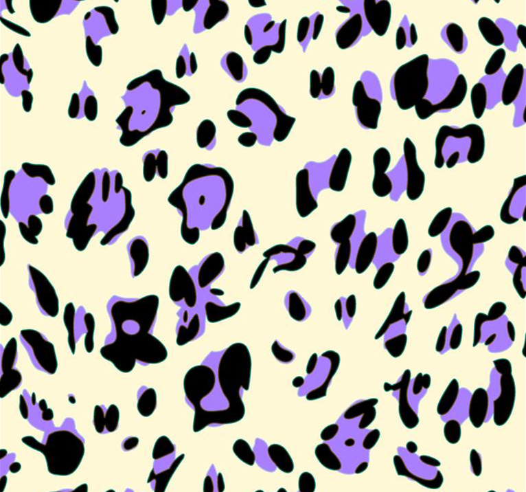 紫色抽象豹纹面料印花素材,适用于时尚服装印花设计