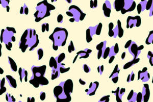 紫色抽象豹纹面料印花素材，适用于时尚服装印花设计