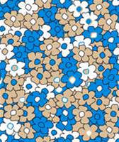 蓝白米色小碎花面料印花素材，清新复古风服装印花设计图