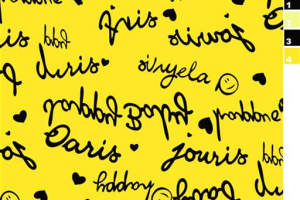 手写涂鸦风面料印花素材，适用于T恤衬衫等服装印花设计