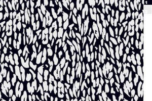 黑白抽象叶形面料印花素材，适用于服装印花设计与数码印制