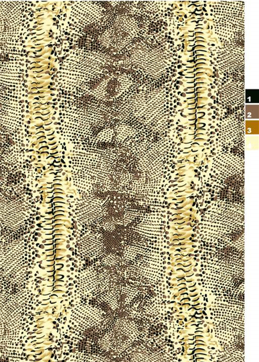 复古蛇皮纹理面料印花素材,适用于高端服装印花设计