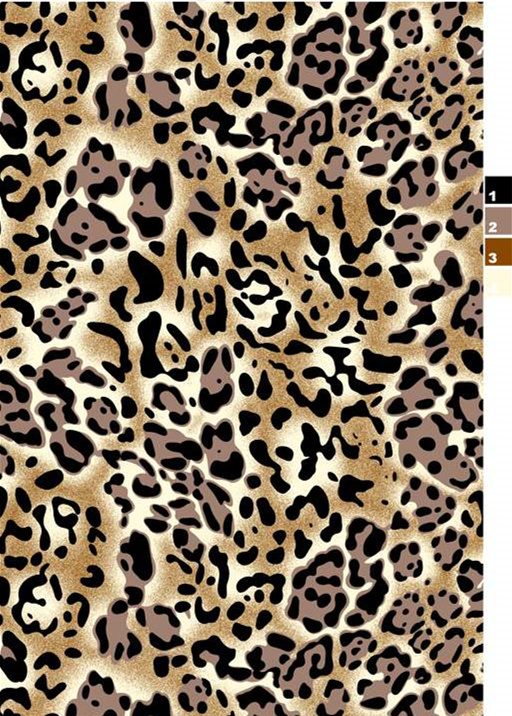 经典豹纹面料印花素材图,适用于服装印花设计与数码印染