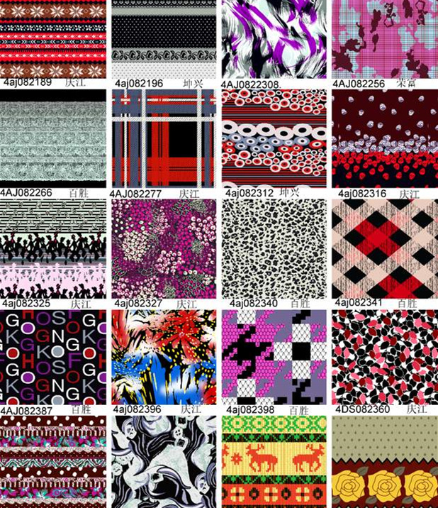 高清服装印花素材图库:多样面料印花花型设计,适用于成衣与布料开发