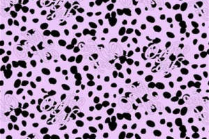 淡紫底黑斑点字母印花面料印花素材，适合休闲服装印花设计