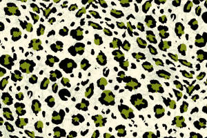 橄榄绿黑斑豹纹面料印花素材，适用于时尚服装印花设计