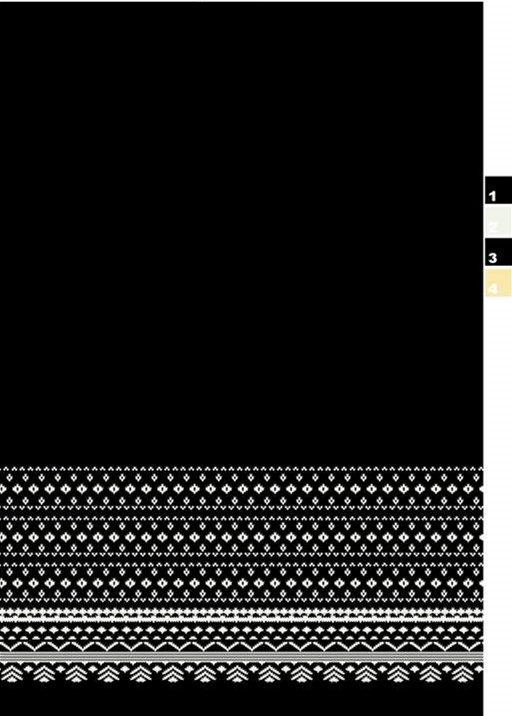 黑白几何民族风面料印花素材,适用于服装印花设计与边饰应用