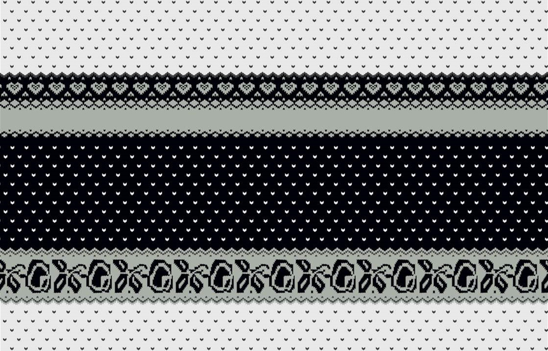 简约几何心形条纹面料印花素材,适用于服装印花设计