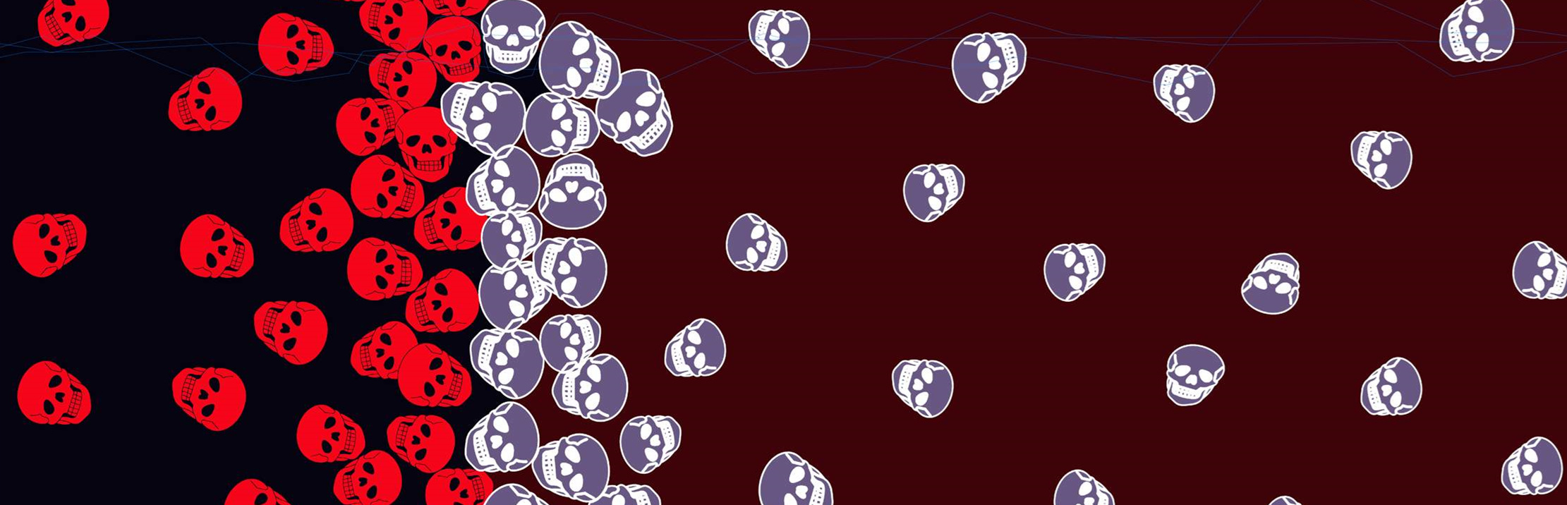 暗黑系骷髅渐变面料印花素材,适用于潮牌服装印花设计