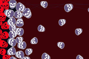 暗黑系骷髅渐变面料印花素材，适用于潮牌服装印花设计